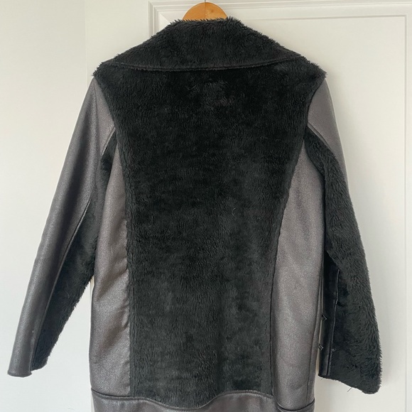 ASOS fur and leather coat - Picture 4 of 4